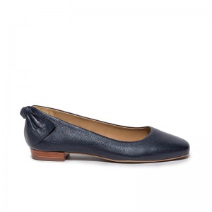 Women Bernardo Eloisa Bow Ballet Flats Navy | UQQ8755LS