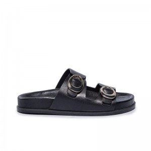 Women Bernardo Evie Slide Sandals Black | XDE6025PT