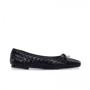 Women Bernardo Gwynn Woven Ballet Flats Black | AKL1633LX