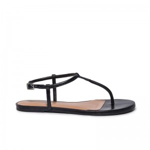 Women Bernardo Haven Thong Flat Sandals Black | LJT9634XB