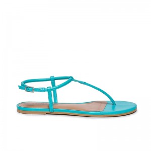 Women Bernardo Haven Thong Flat Sandals Blue | ODB725JB