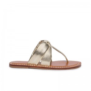 Women Bernardo Margaret Thong Slide Sandals Gold | NDM5538CK