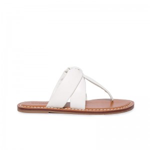 Women Bernardo Margaret Thong Slide Sandals White | QPO351QV