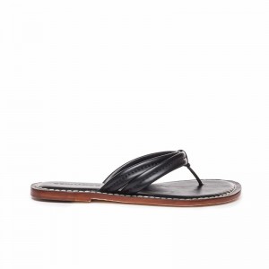 Women Bernardo Miami Thong Slide Sandals Black | WLE8951SD