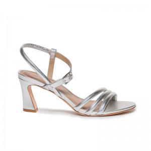 Women Bernardo Noor Heels Sandals Silver | AWB8330VQ