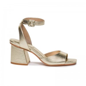 Women Bernardo Nyack Heels Sandals Gold | GEK466YA