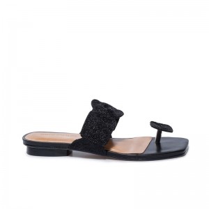 Women Bernardo Palermo Slide Sandals Black | UBL4791KI