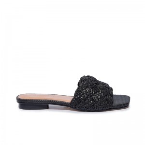 Women Bernardo Pixie Flat Sandals Black | YGY9624FU