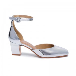 Women Bernardo Remy Mary Jane Pumps Silver | KEB267EI