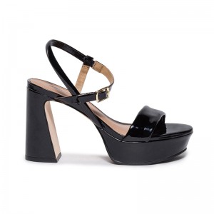 Women Bernardo Ventura Platform Sandals Black | HBF7862EU