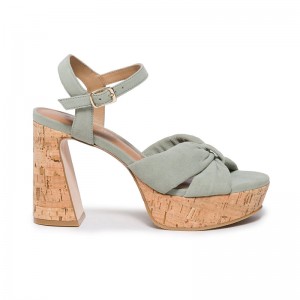 Women Bernardo Veronika Platform Sandals Light Green | NMZ8976HY