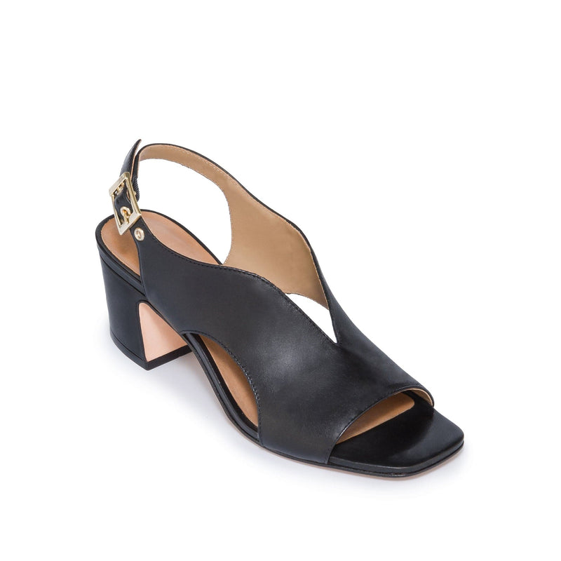 Women Bernardo Bedford Mid Heels Sandals Black | CUR5636WX