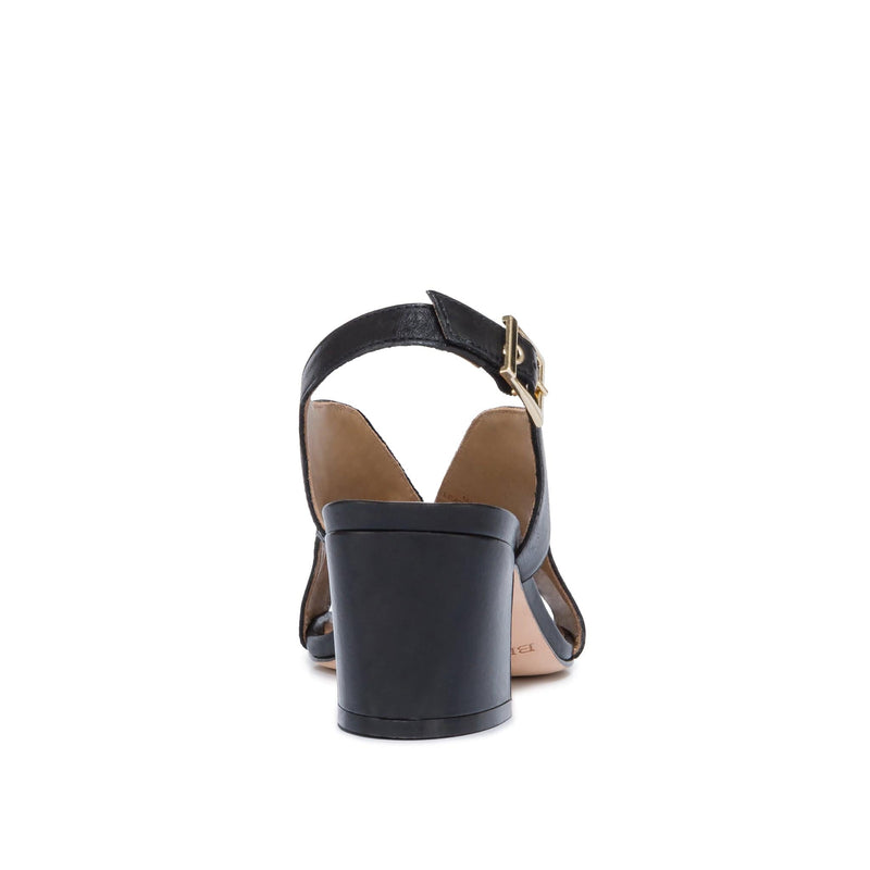 Women Bernardo Bedford Mid Heels Sandals Black | CUR5636WX