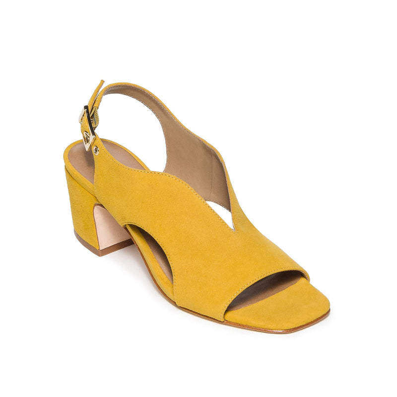 Women Bernardo Bedford Mid Heels Sandals Yellow | FOP6385EF