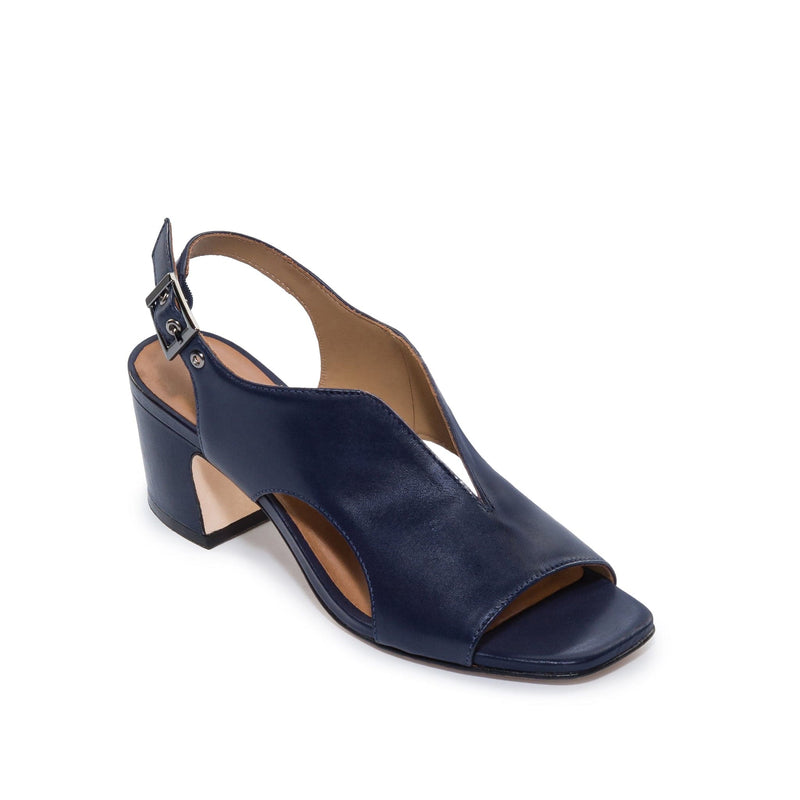 Women Bernardo Bedford Mid Heels Sandals Dark Navy | SXG361PU