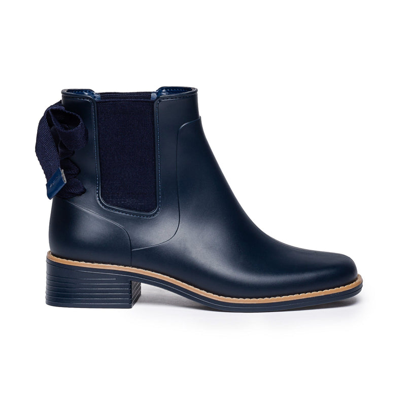 Women Bernardo Briton Slip On Rain Chelsea Boots Navy | MTC5292OH