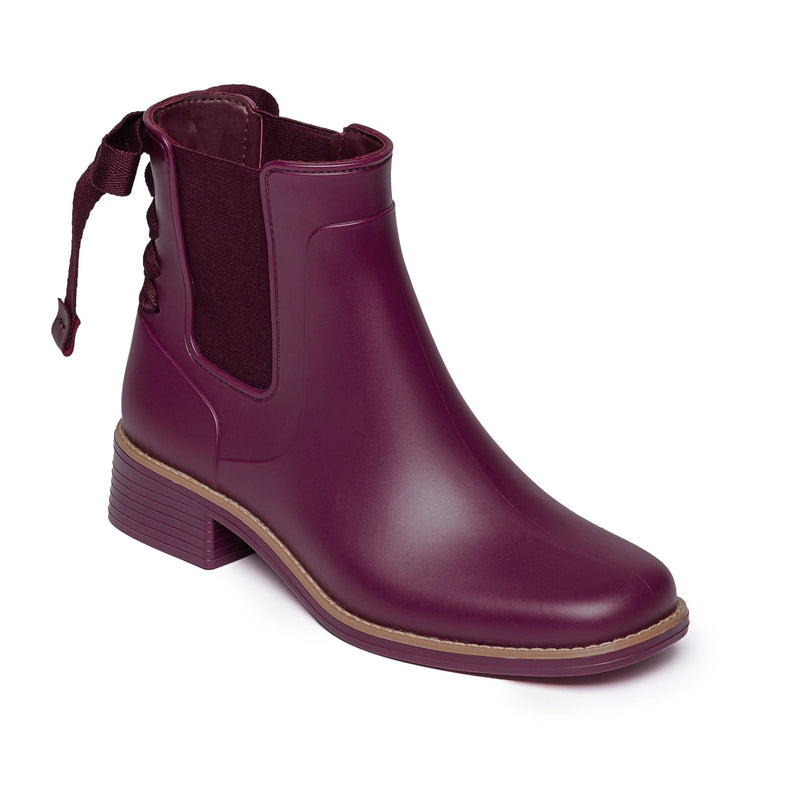 Women Bernardo Briton Slip On Rain Chelsea Boots Purple | XHB8754AW