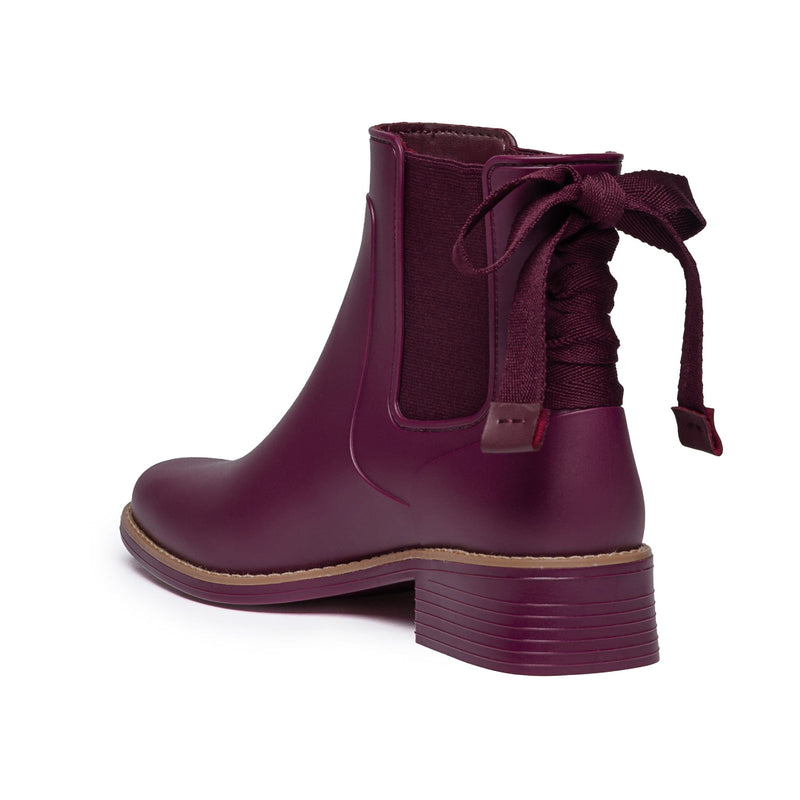 Women Bernardo Briton Slip On Rain Chelsea Boots Purple | XHB8754AW