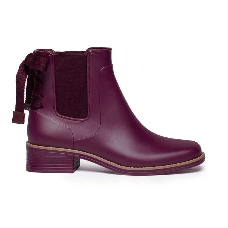 Women Bernardo Briton Slip On Rain Chelsea Boots Purple | XHB8754AW