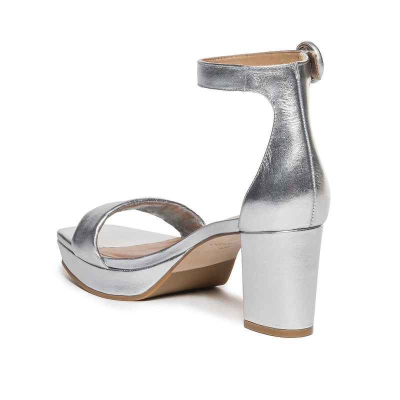 Women Bernardo Carla Platform Sandals Silver | HAF4627VF