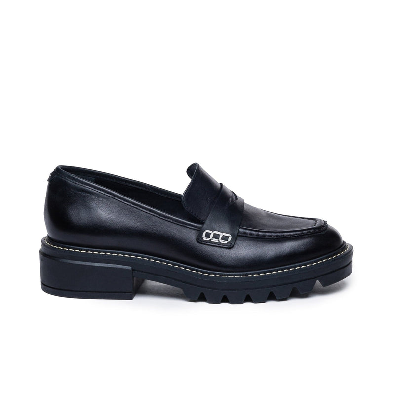 Women Bernardo Chandler Lug-Sole Loafers Black | WYG8598MW