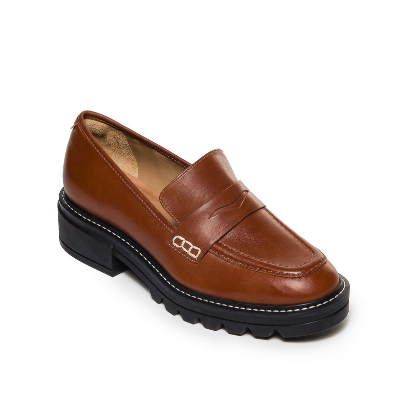 Women Bernardo Chandler Lug-Sole Loafers Dark Brown | SER4593SB