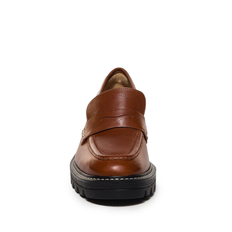 Women Bernardo Chandler Lug-Sole Loafers Dark Brown | SER4593SB