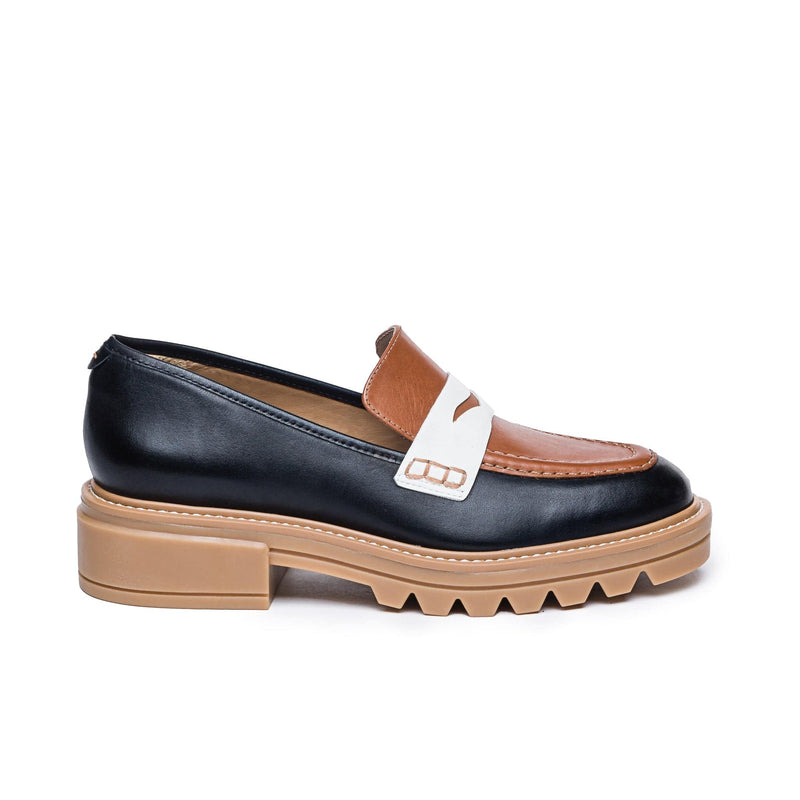 Women Bernardo Chandler Lug-Sole Loafers Black Dark Brown | MAU2821ZK