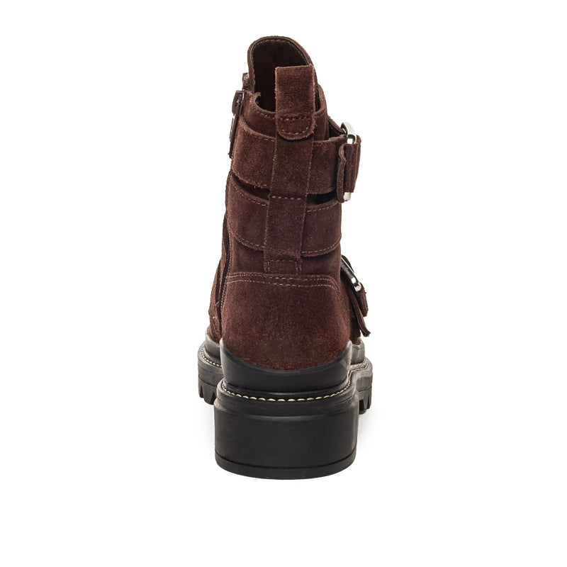 Women Bernardo Durban Moto Ankle Boots Chocolate | YSM3720DH