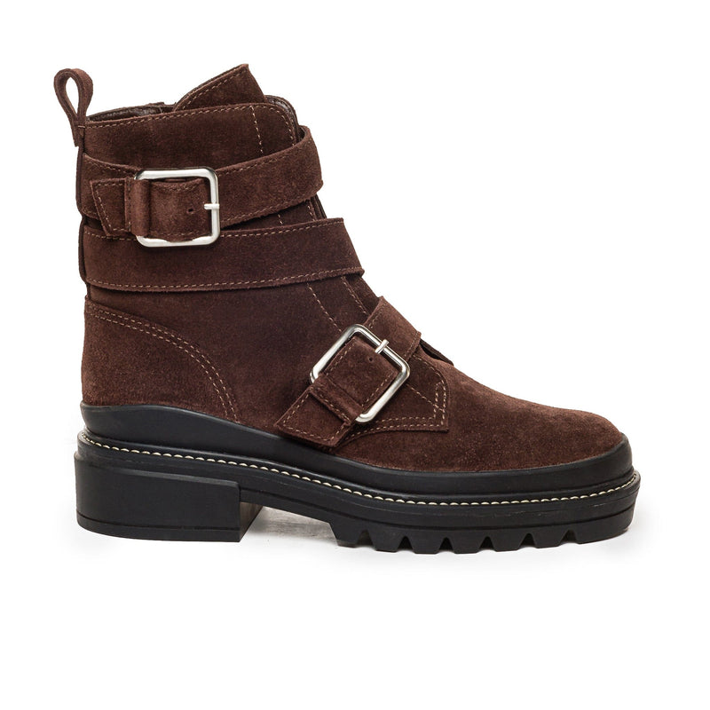 Women Bernardo Durban Moto Ankle Boots Chocolate | YSM3720DH