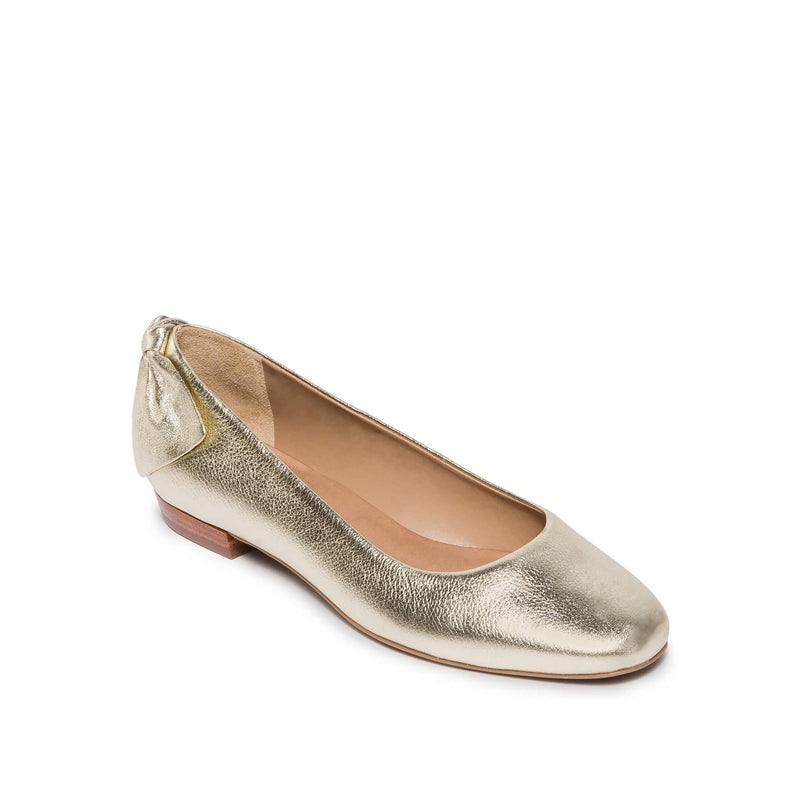 Women Bernardo Eloisa Bow Ballet Flats Gold | FRU5826NF