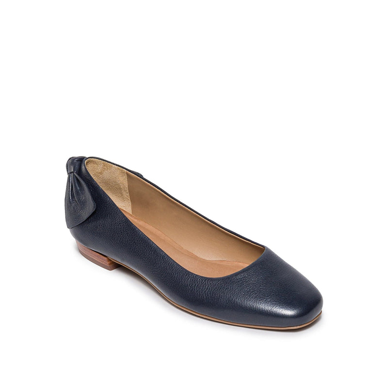 Women Bernardo Eloisa Bow Ballet Flats Navy | UQQ8755LS