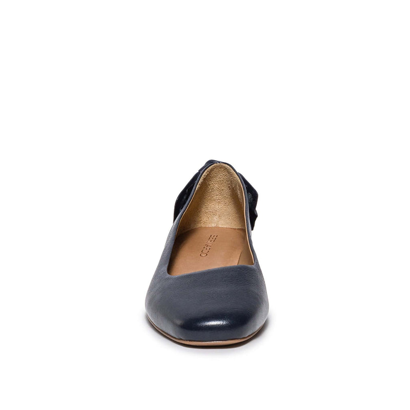 Women Bernardo Eloisa Bow Ballet Flats Navy | UQQ8755LS