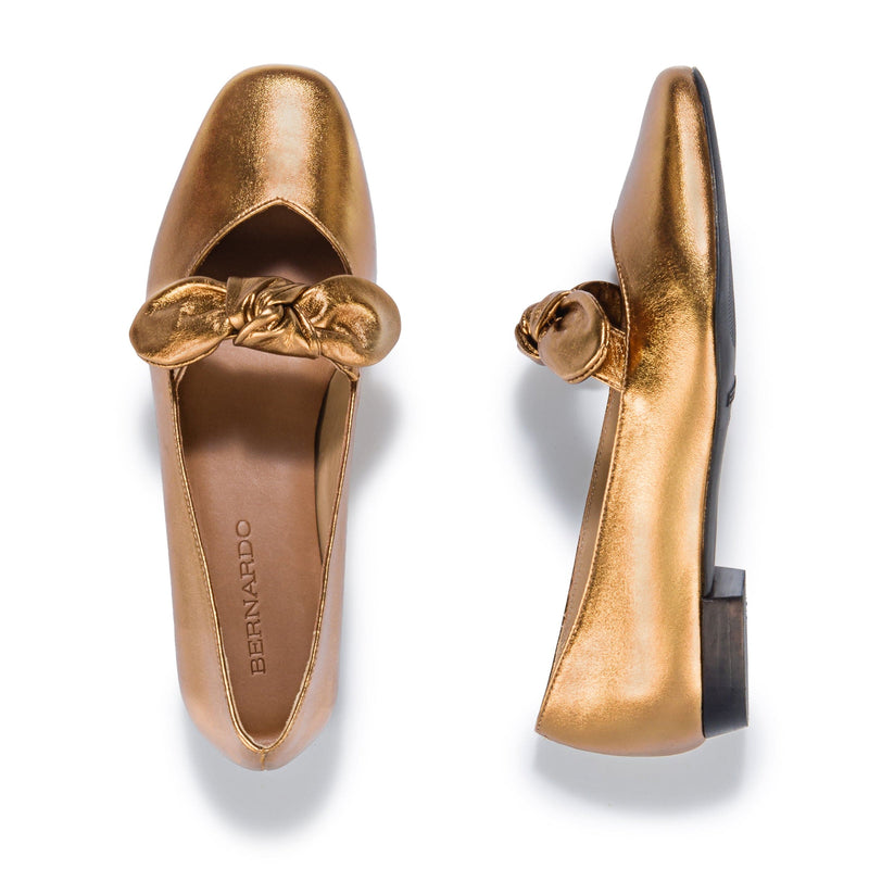 Women Bernardo Emersyn Ballet Flats Gold Yellow | YPH8165NL