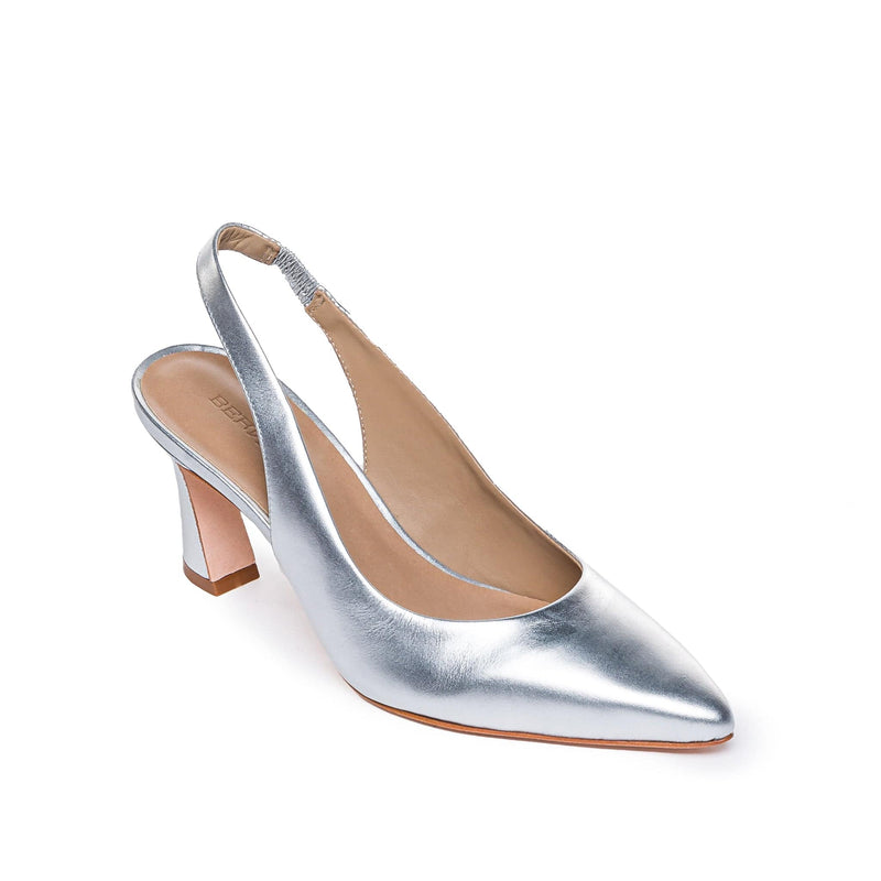 Women Bernardo Felicity Slingback Pumps Silver | NQB8435ML