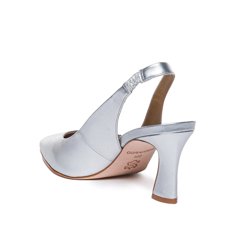 Women Bernardo Felicity Slingback Pumps Silver | NQB8435ML