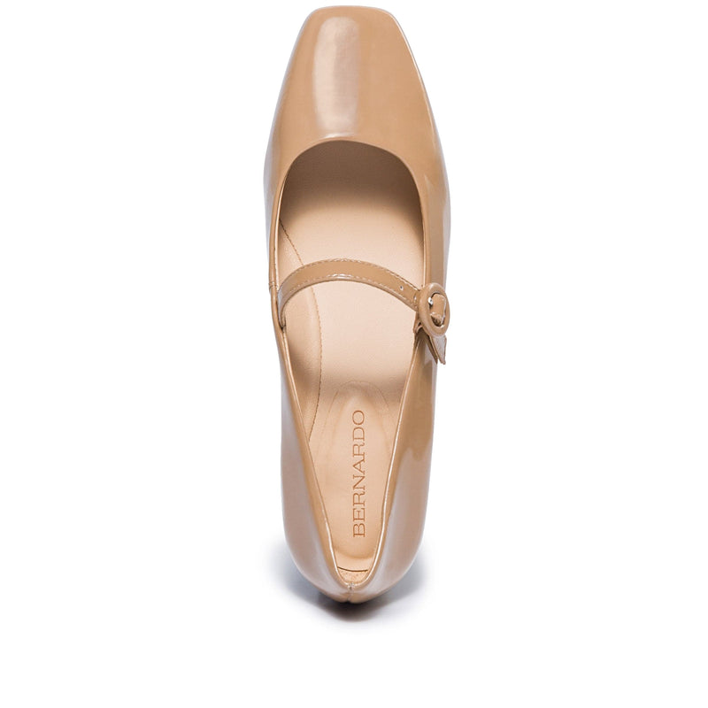 Women Bernardo Gabriela Mary Jane Ballet Flats Beige | LOX2971LV