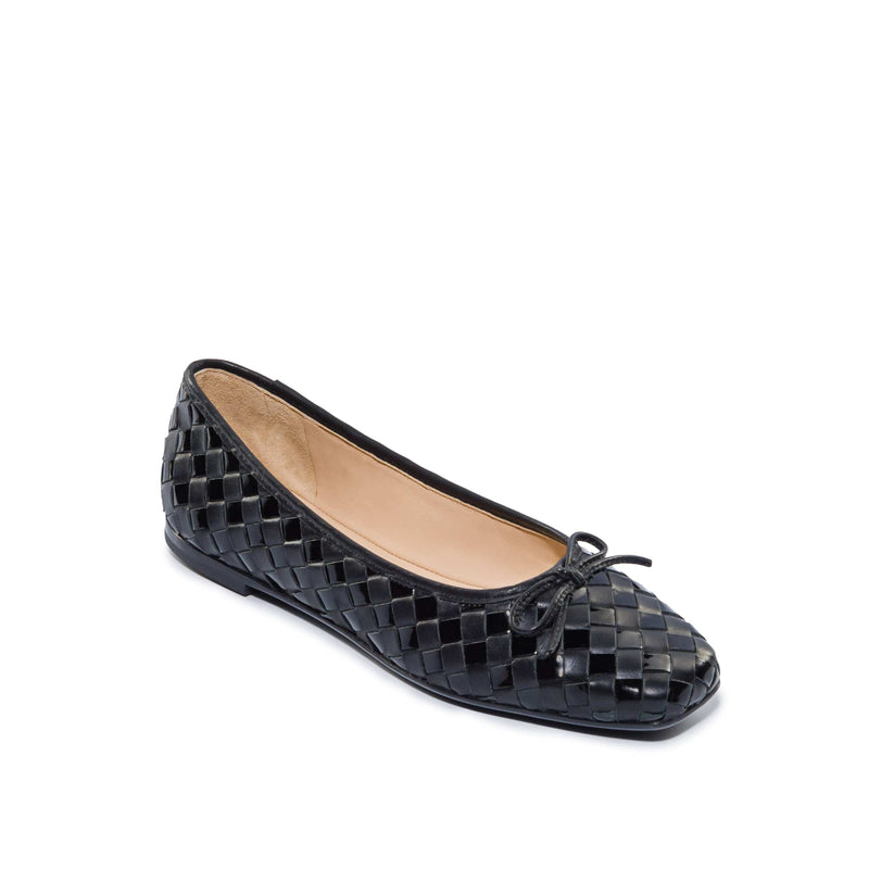 Women Bernardo Gwynn Woven Ballet Flats Black | ROS4011YE