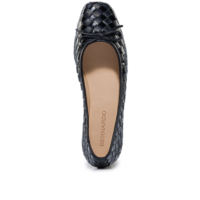 Women Bernardo Gwynn Woven Ballet Flats Black | ROS4011YE