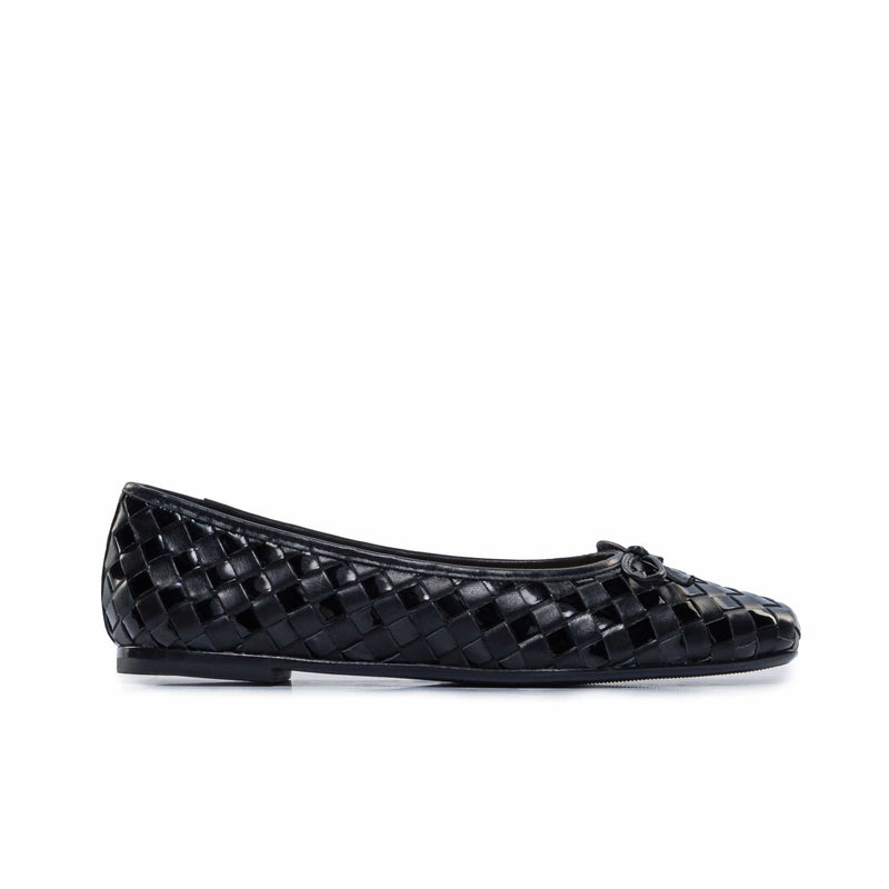 Women Bernardo Gwynn Woven Ballet Flats Black | ROS4011YE