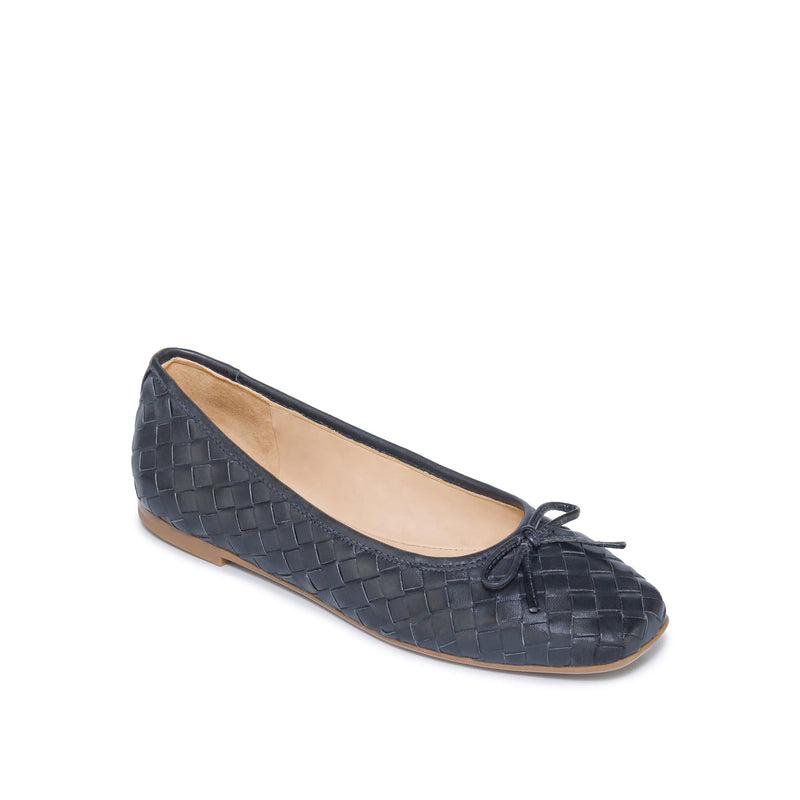 Women Bernardo Gwynn Woven Ballet Flats Navy | VVI6255UD