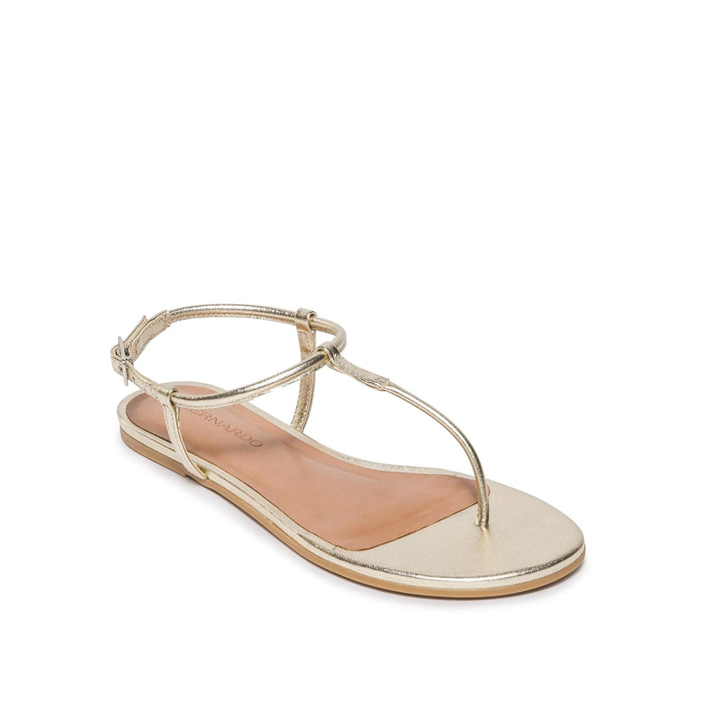 Women Bernardo Haven Thong Flat Sandals Gold | YBR10047HL