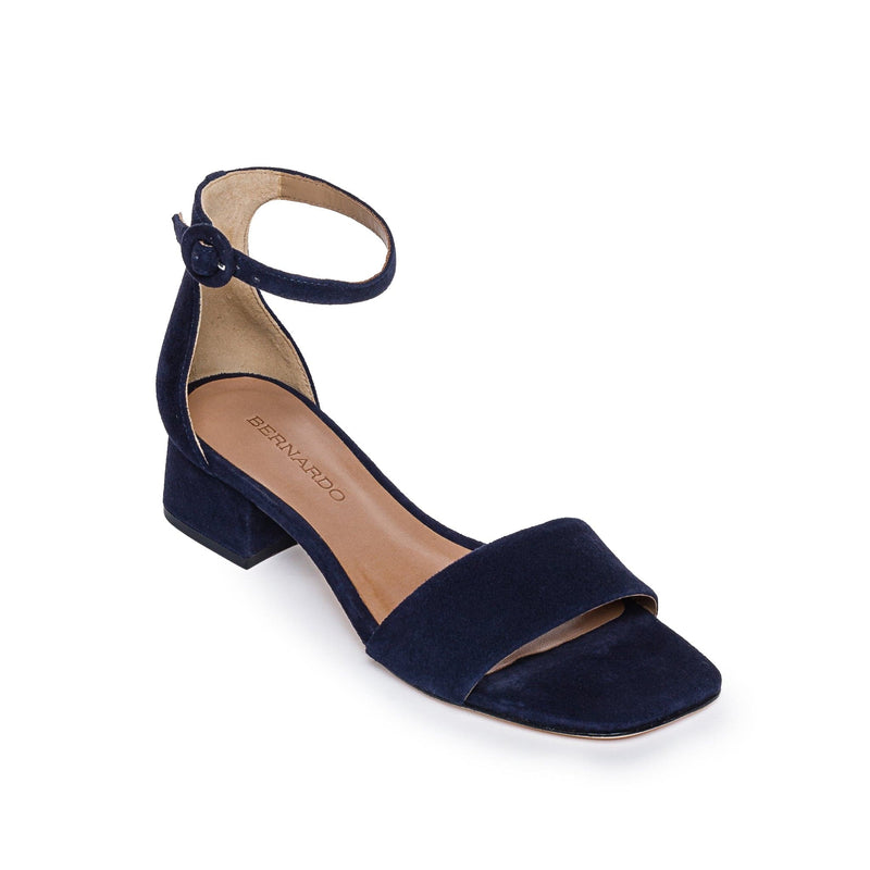 Women Bernardo Jalena Low Heels Sandals Dark Navy | MLD8318EG