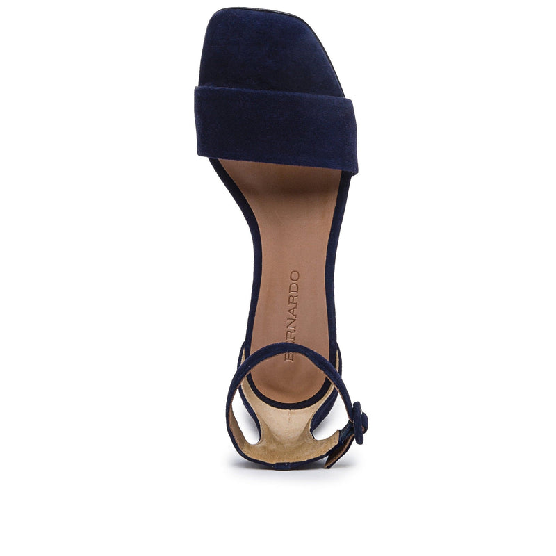 Women Bernardo Jalena Low Heels Sandals Dark Navy | MLD8318EG