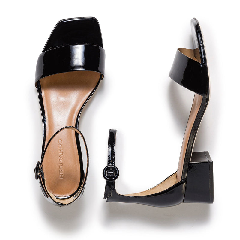 Women Bernardo Jalena Low Heels Sandals Black | ECS912IE