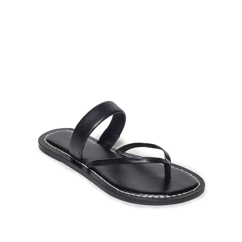 Women Bernardo Leia Thong Flat Sandals Black | CYO9659WZ