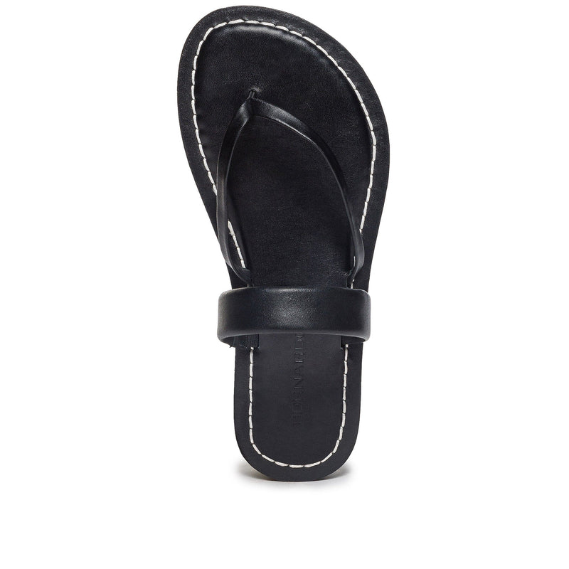 Women Bernardo Leia Thong Flat Sandals Black | CYO9659WZ