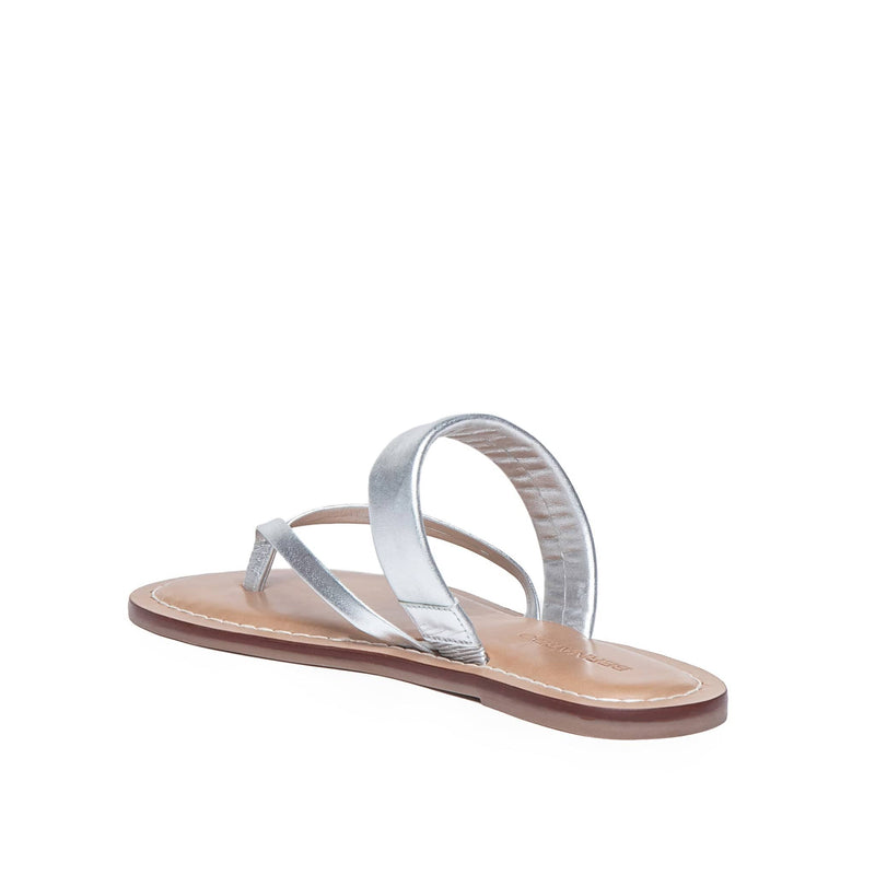 Women Bernardo Leia Thong Flat Sandals Silver | JDW4674OB