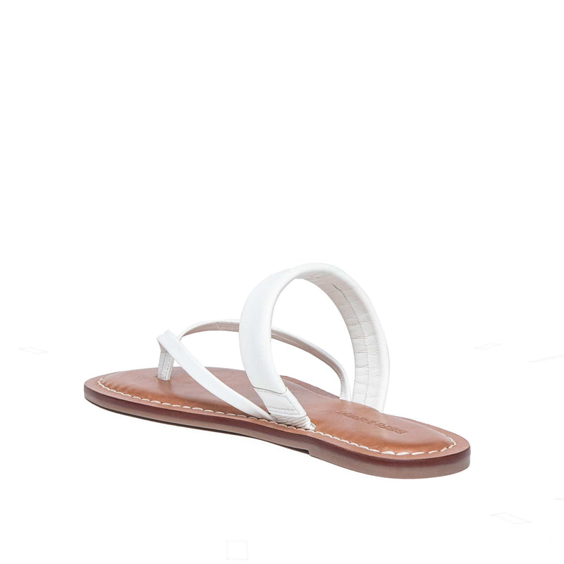 Women Bernardo Leia Thong Flat Sandals White | PPL1663QN