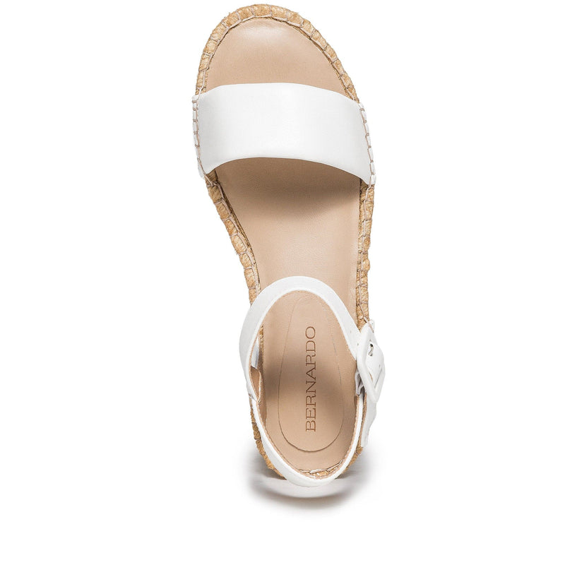 Women Bernardo Madrid Espadrille Wedge Sandals White | VGA648LL